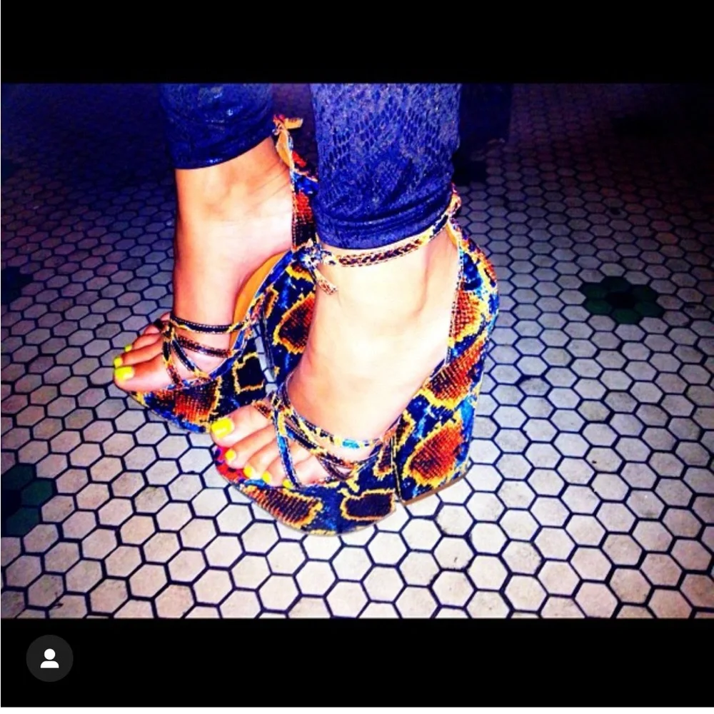 Jeffrey Campbell Multicolor Snakeskin Platform Sandal - Picture 6 of 8